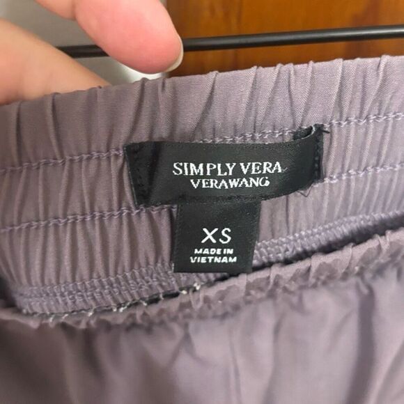 Simply Vera Gray/purple Pull On Comfort pants XS - Picture 3 of 4